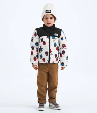1996 Retro Nuptse-jakke til børn – Print