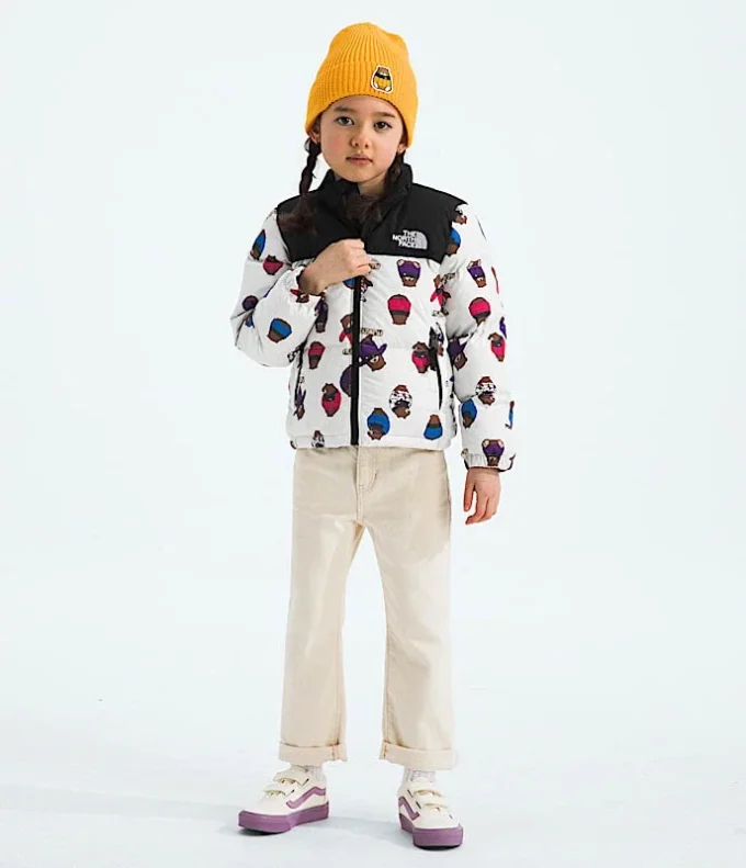 1996 Retro Nuptse-jakke til børn – Print 1996 Retro Nuptse-jakke til børn – Print