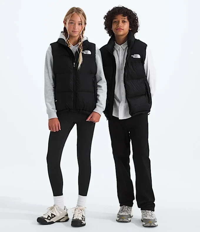 1996 Retro Nuptse Vest til drenge og piger 1996 Retro Nuptse Vest til drenge og piger