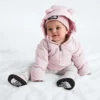 Baby North dunjakke med fleecefor