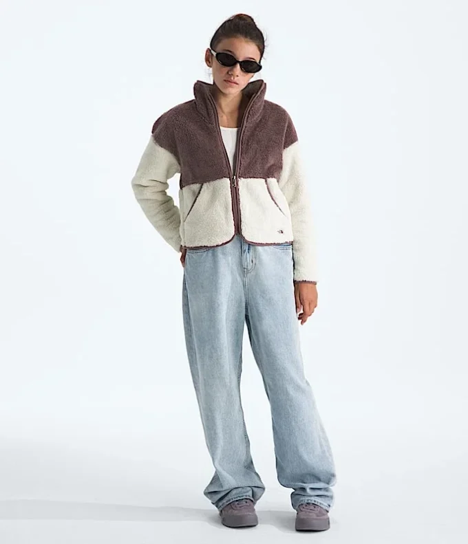 Cabin Fleece-jakke med fuld lynlås til piger Cabin Fleece-jakke med fuld lynlås til piger