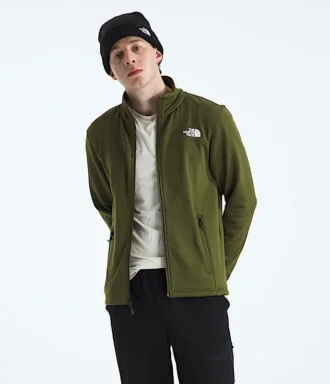 Cedar Trail Grid Fleece-jakke med fuld lynlås til mænd