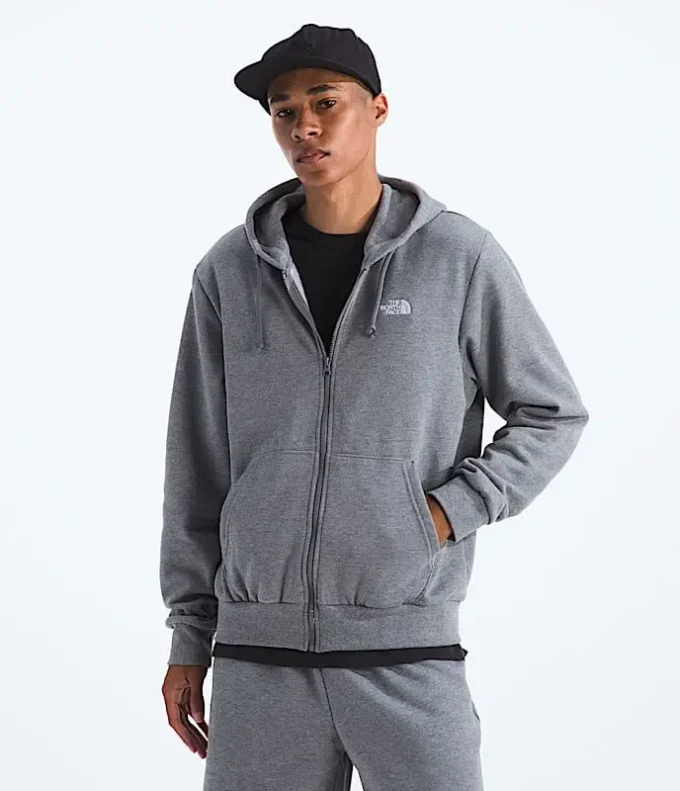 Evolution Simple Dome-hoodie med fuld lynlås til mænd