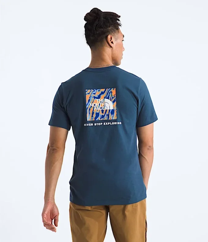 Kortærmet Core Wavy Lines Box NSE T-shirt til mænd Kortærmet Core Wavy Lines Box NSE T-shirt til mænd