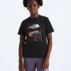 Kortærmet T-shirt med landskabsmotiv til drenge og piger Kortærmet T-shirt med landskabsmotiv til drenge og piger