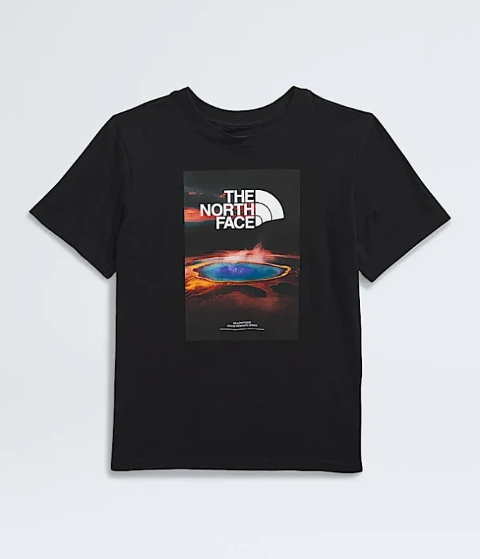 Kortærmet T-shirt med landskabsmotiv til drenge og piger Kortærmet T-shirt med landskabsmotiv til drenge og piger