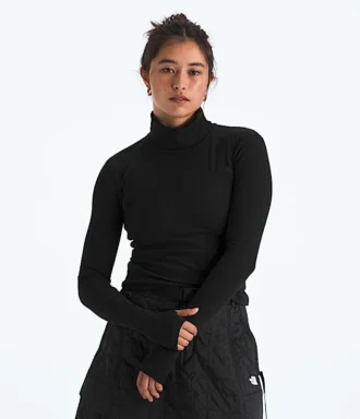 Langærmet turtleneck-top til kvinder Langærmet turtleneck-top til kvinder