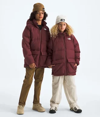 North Down fleeceforet kort parka til drenge og piger