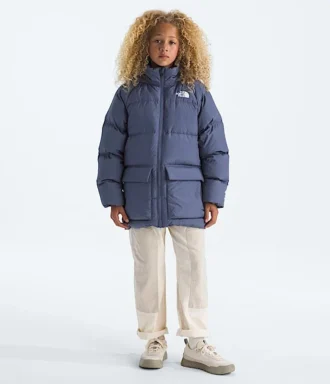 North Down fleeceforet kort parka til drenge og piger
