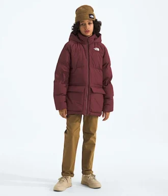 North Down fleeceforet kort parka til drenge og piger