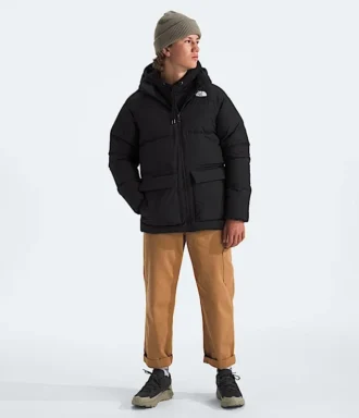 North Down fleeceforet kort parka til drenge og piger