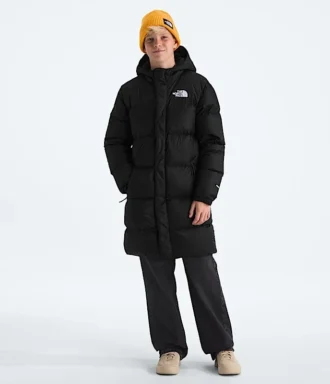 Nuptse lang parka til drenge og piger