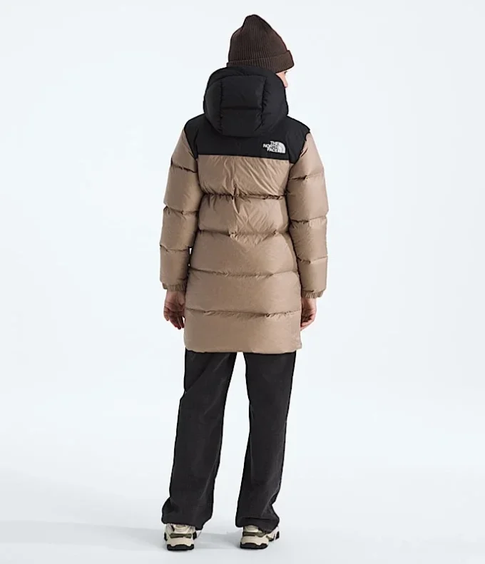 Nuptse lang parka til drenge og piger