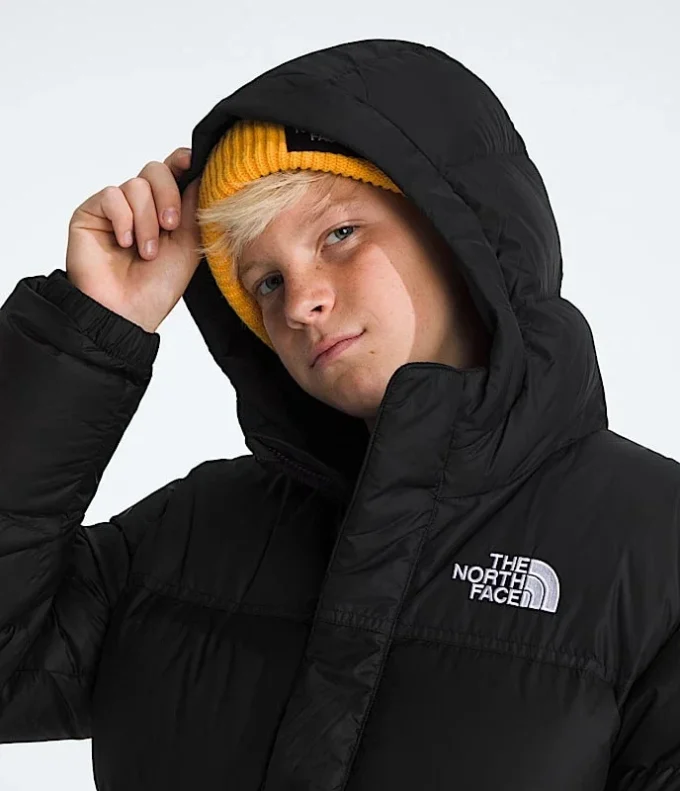 Nuptse lang parka til drenge og piger
