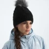 Oh Mega Fur Pom Beanie med foring til børn