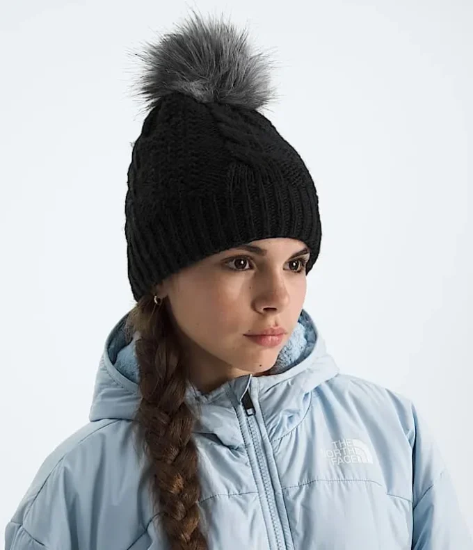 Oh Mega Fur Pom Beanie med foring til børn