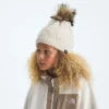 Oh Mega Fur Pom Beanie med foring til børn