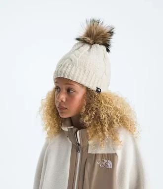 Oh Mega Fur Pom Beanie med foring til børn
