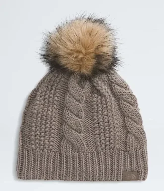 Oh Mega Fur Pom Lined Beanie til kvinder Oh Mega Fur Pom Lined Beanie til kvinder