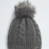 Oh Mega Fur Pom Lined Beanie til kvinder Oh Mega Fur Pom Lined Beanie til kvinder