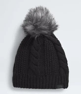 Oh Mega Fur Pom Lined Beanie til kvinder Oh Mega Fur Pom Lined Beanie til kvinder