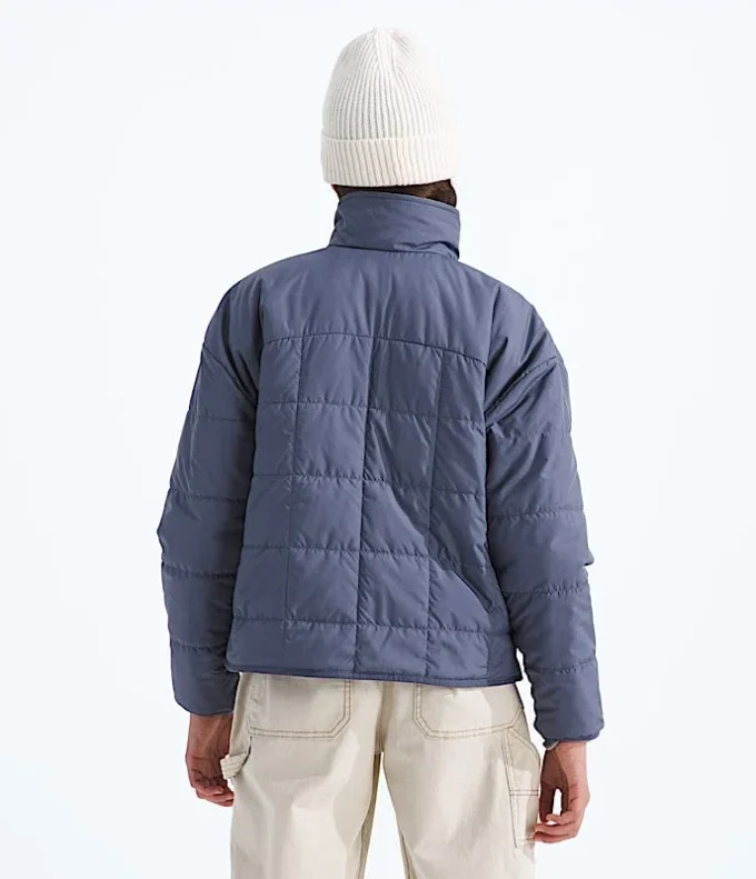 Reversibel Shasta-jakke med gennemgående lynlås til piger Reversibel Shasta-jakke med gennemgående lynlås til piger