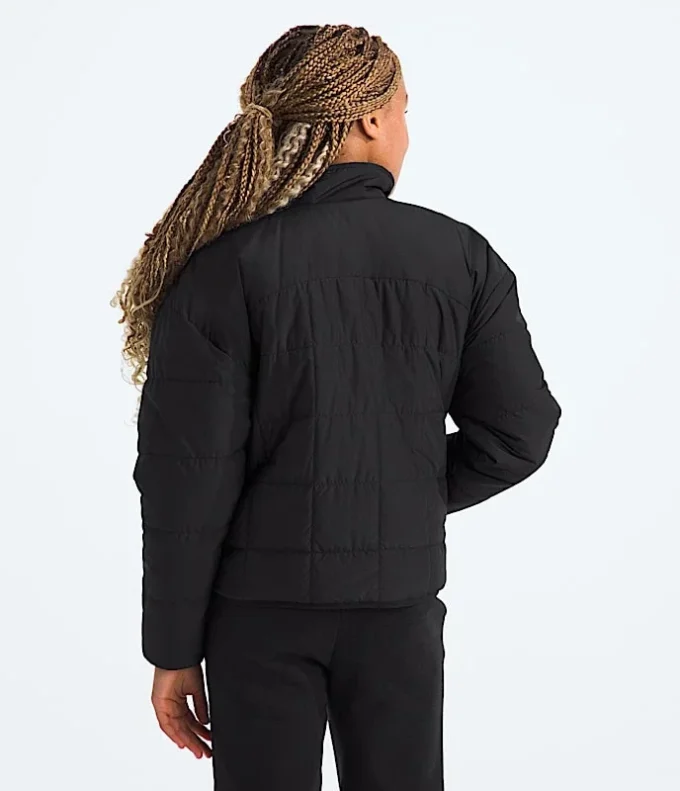 Reversibel Shasta-jakke med gennemgående lynlås til piger Reversibel Shasta-jakke med gennemgående lynlås til piger