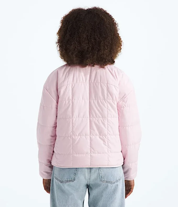 Reversibel Shasta-jakke med gennemgående lynlås til piger Reversibel Shasta-jakke med gennemgående lynlås til piger