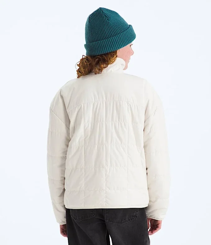 Reversibel Shasta-jakke med gennemgående lynlås til piger Reversibel Shasta-jakke med gennemgående lynlås til piger