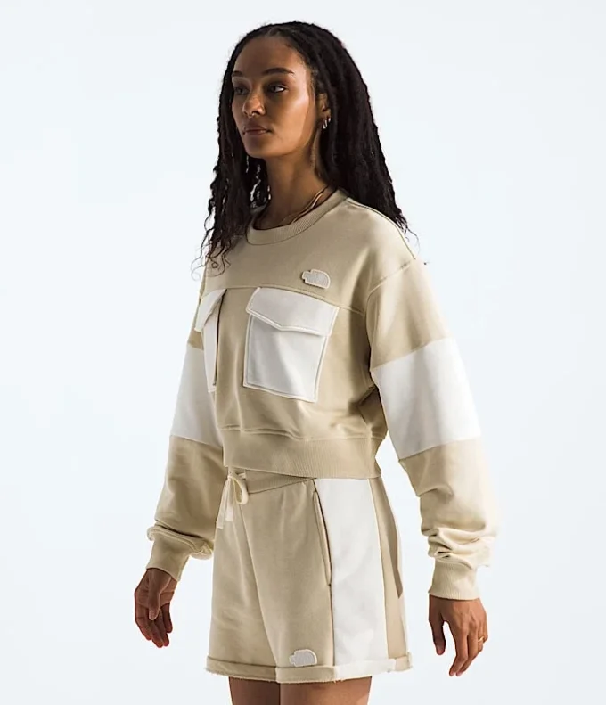 Terry Oversized Cropped Crew til kvinder Terry Oversized Cropped Crew til kvinder