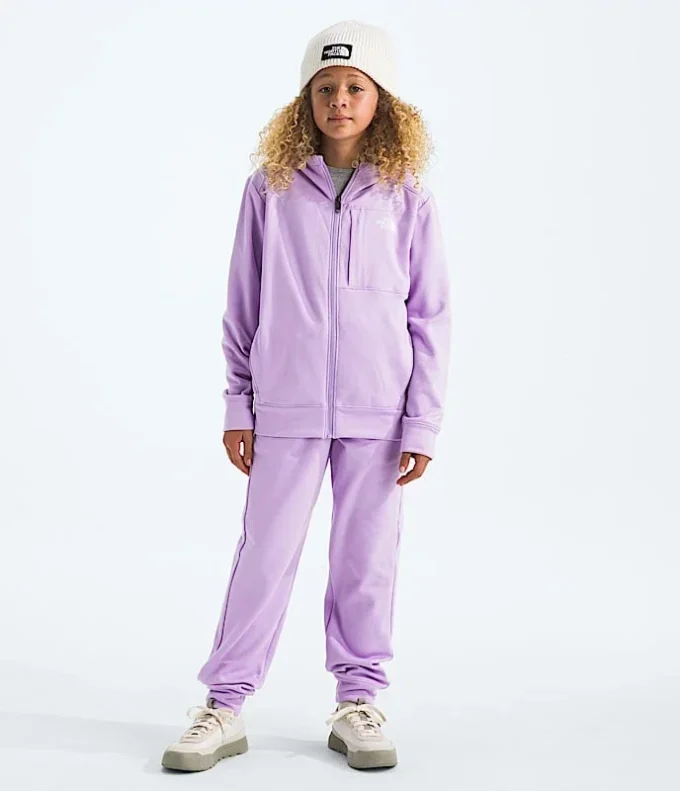 TNF™ Performance Fleece-jakke med hætte og gennemgående lynlås til drenge og piger TNF™ Performance Fleece-jakke med hætte og gennemgående lynlås til drenge og piger