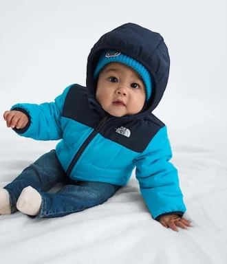 Vendbar Shasta-jakke med hætte og gennemgående lynlås til baby-drenge Vendbar Shasta-jakke med hætte og gennemgående lynlås til baby-drenge